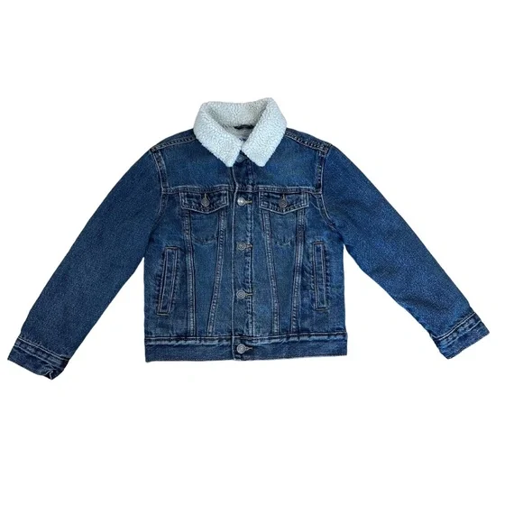 Old Navy Sherpa Lined Jean Jacket sz M (8) - Picture 1 of 3